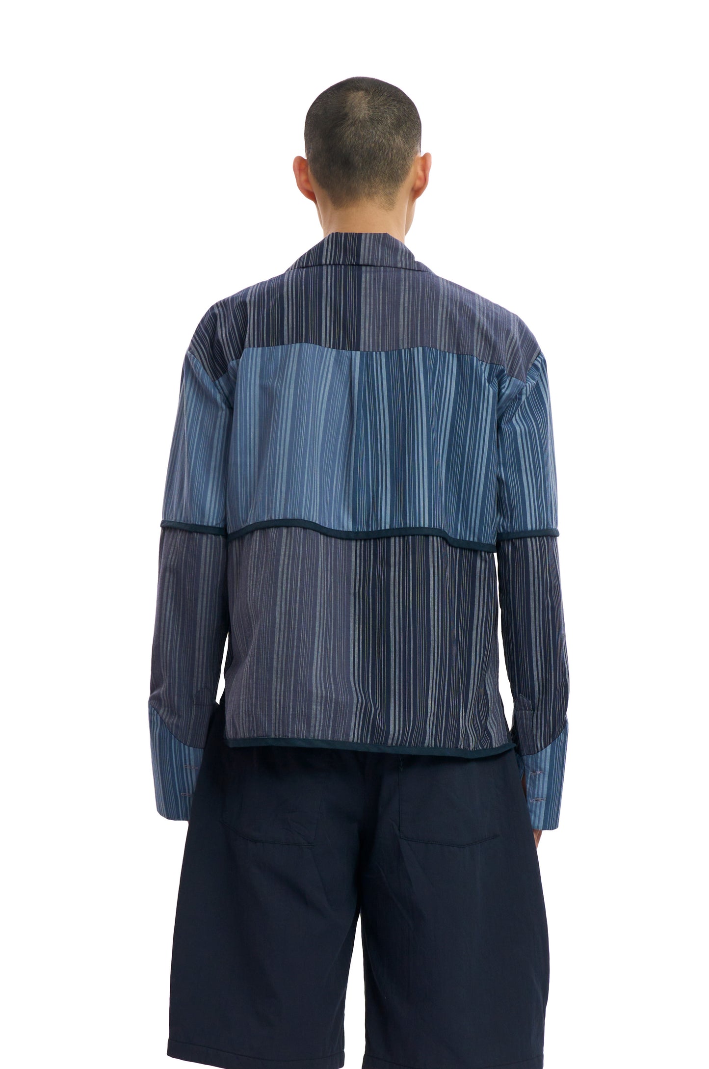 Blue Stripe Binding Shirt