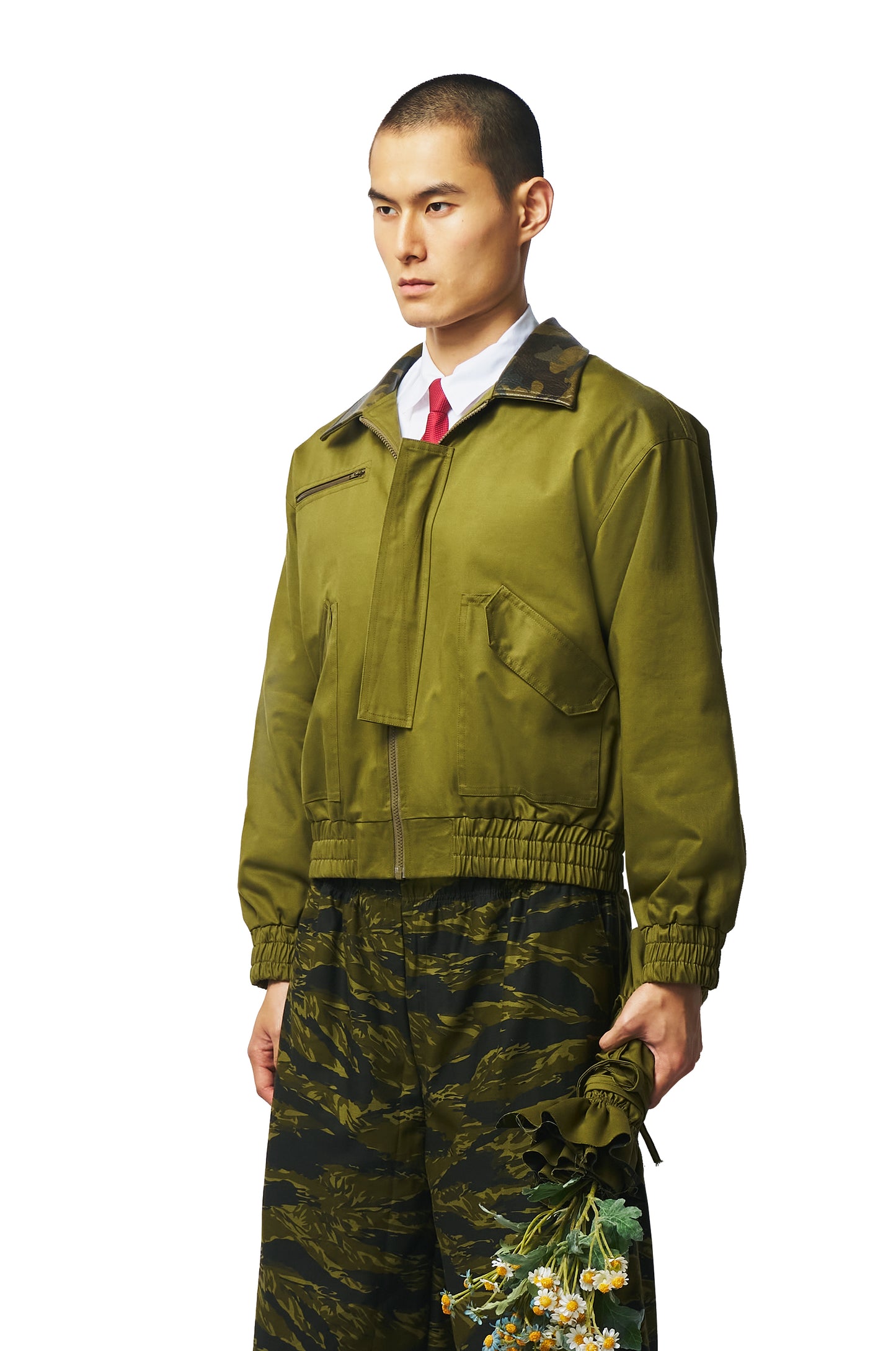Green Cotton Twill Jacket