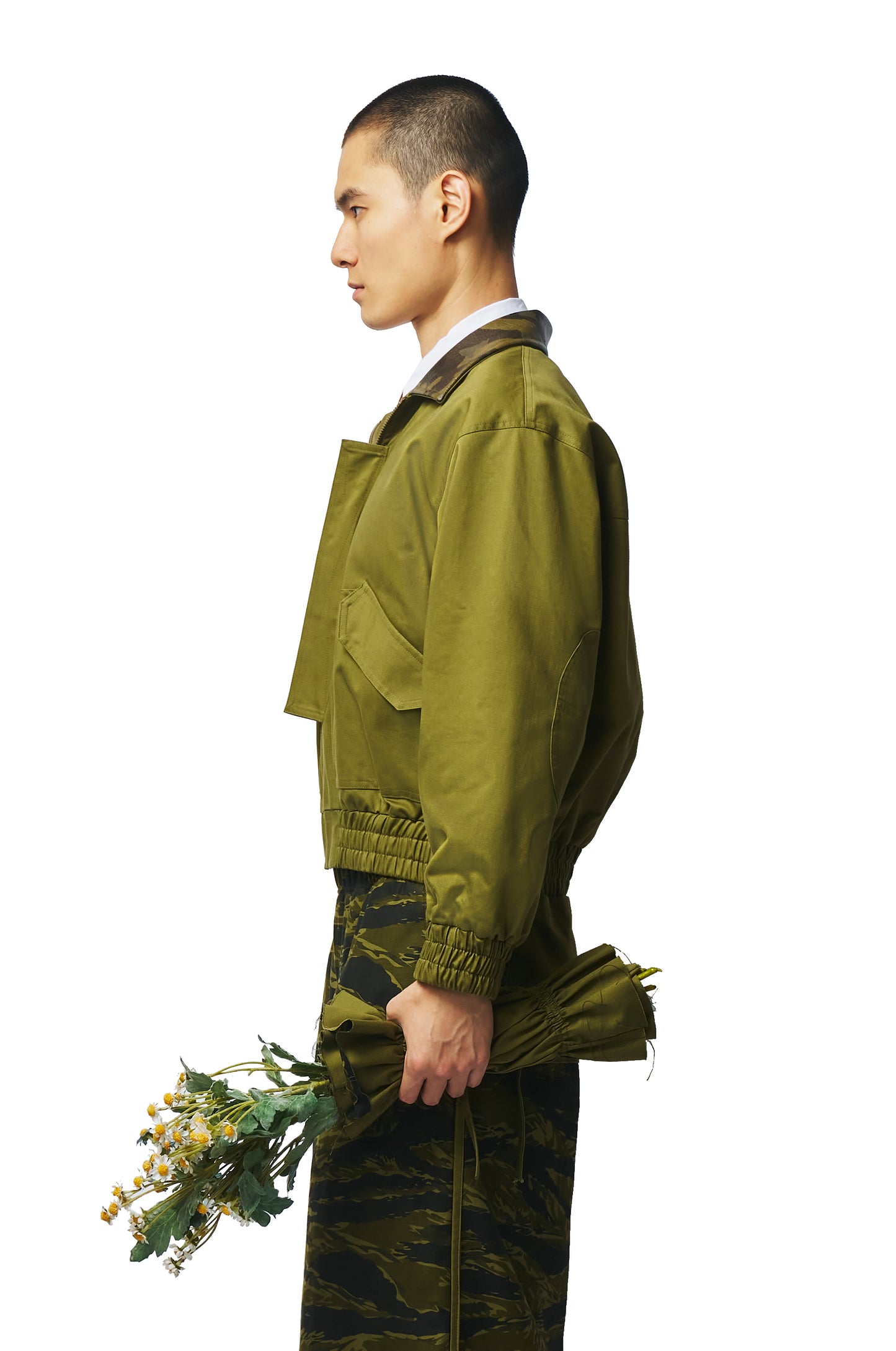 Green Cotton Twill Jacket
