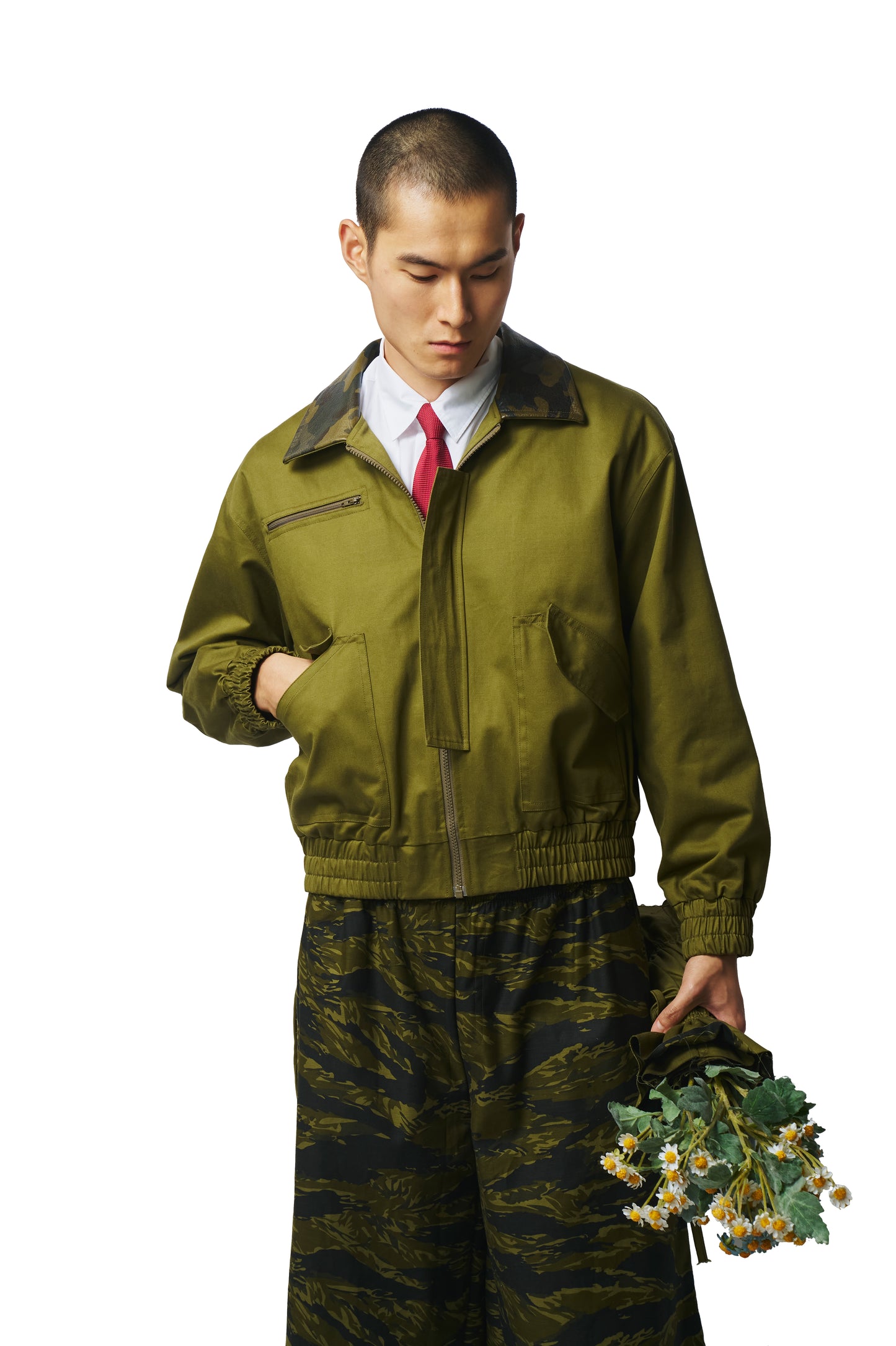 Green Cotton Twill Jacket