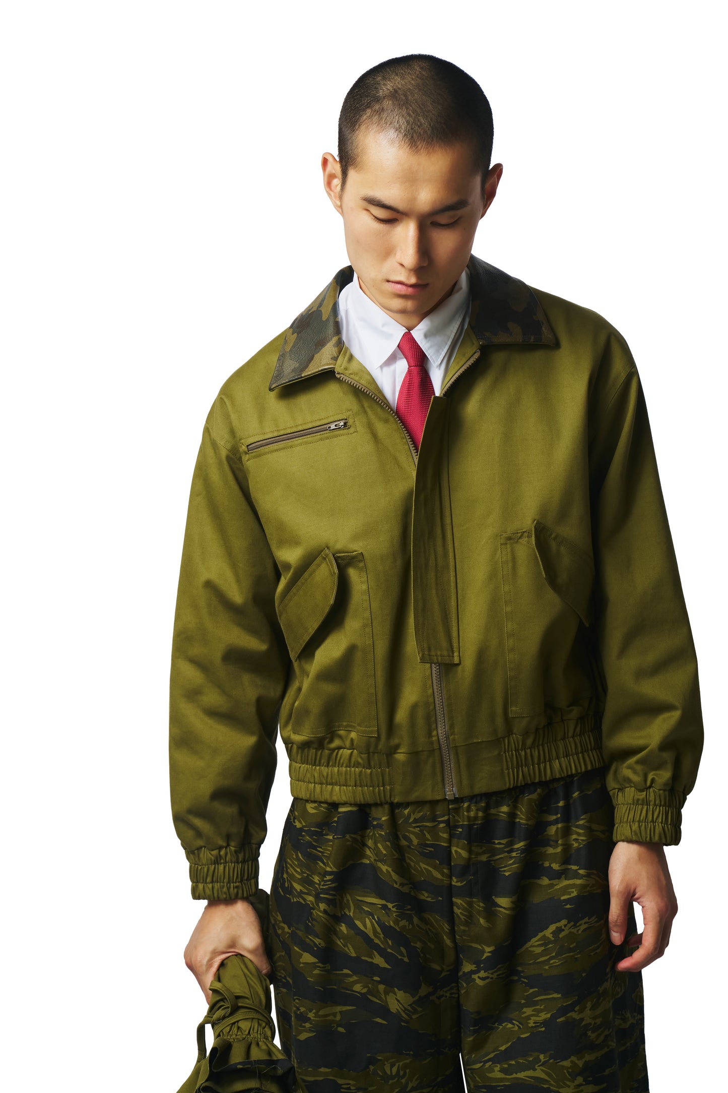 Green Cotton Twill Jacket