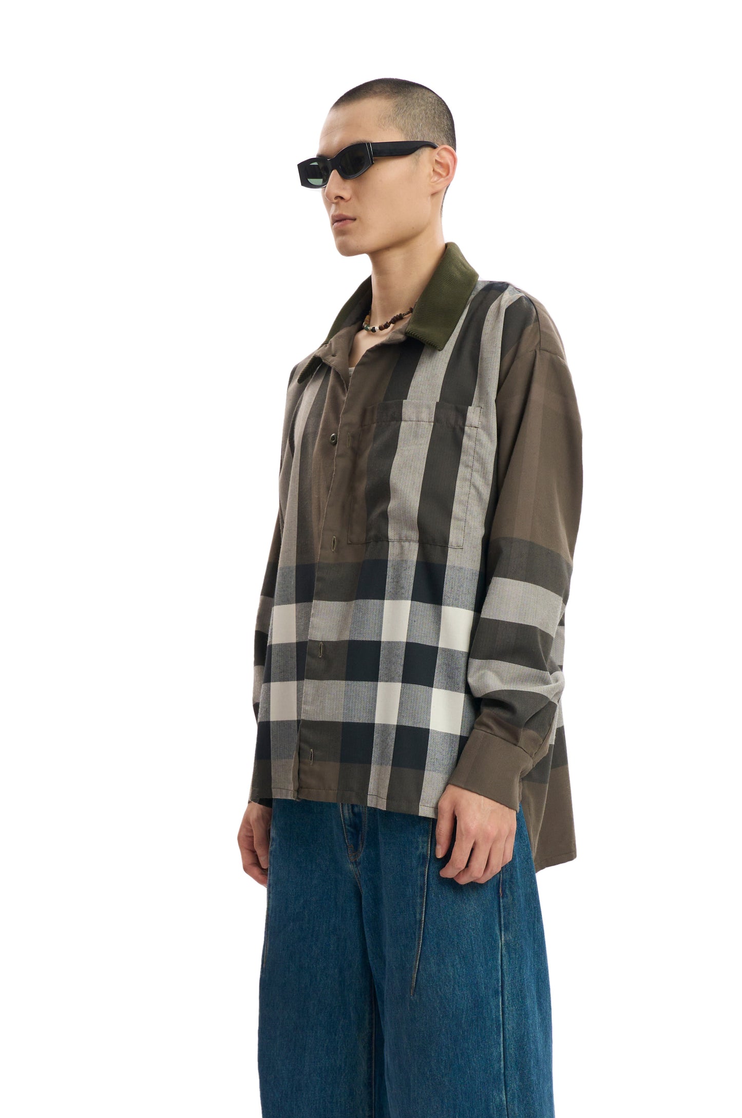 OVERSIZED GREEN CHECK SHIRT