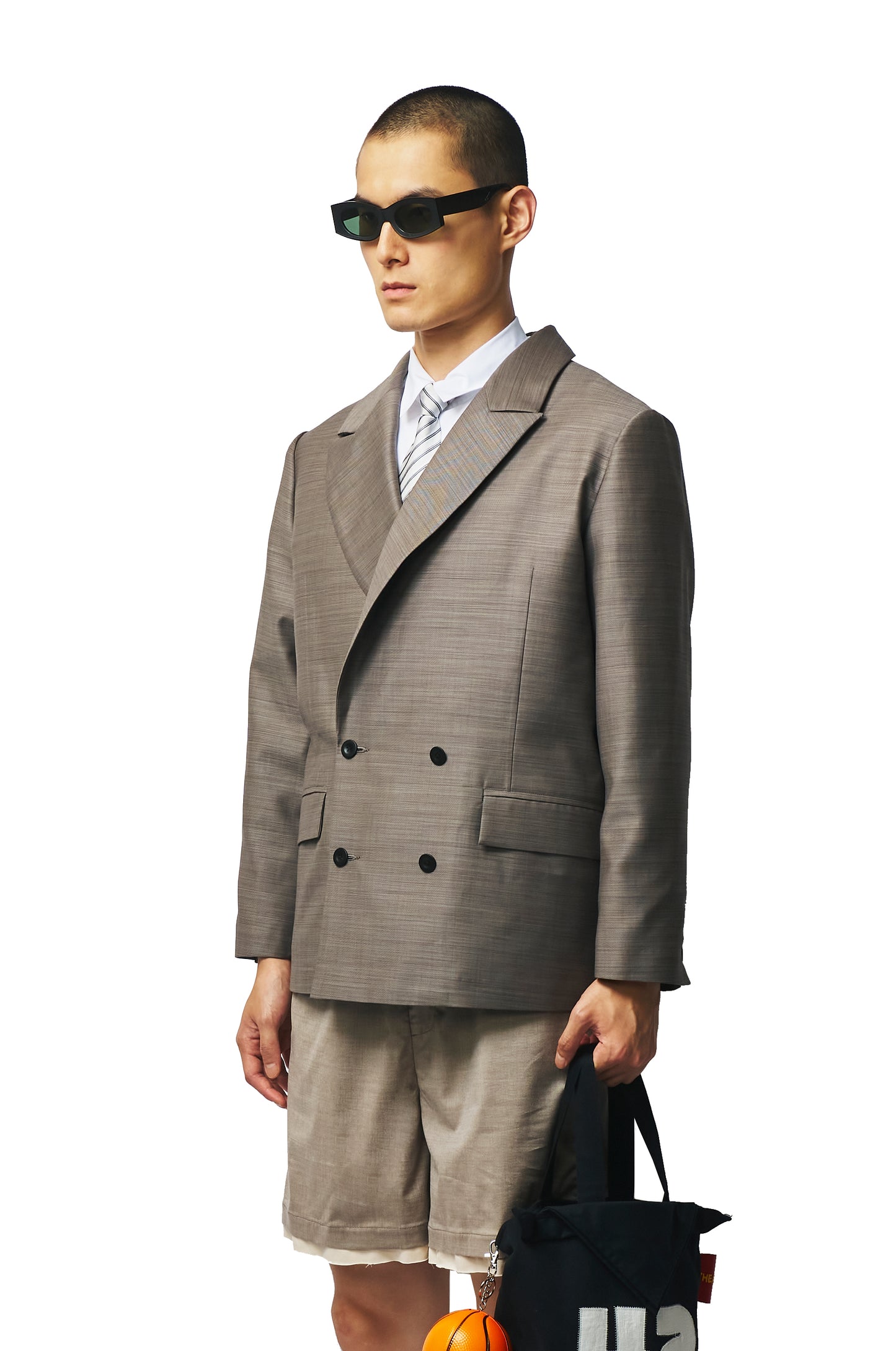 Theatre ILE Grey Double-Breasted Blazer