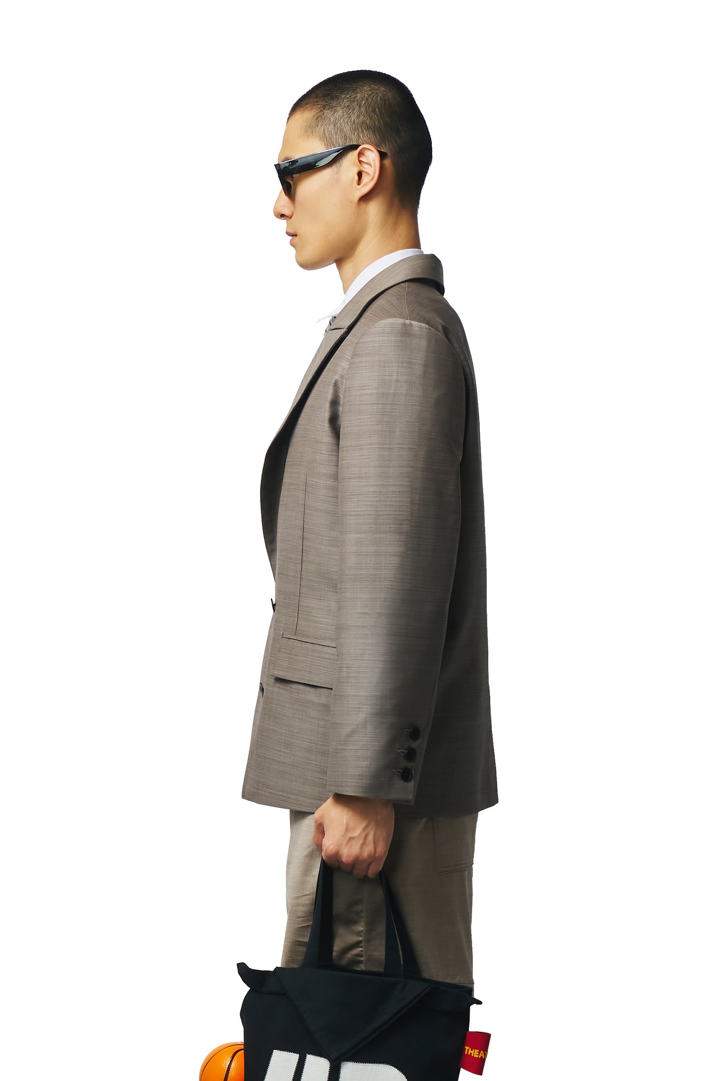 Theatre ILE Grey Double-Breasted Blazer